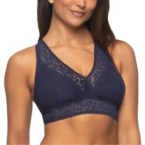 NEW Felina Blue Beige Women's S 2-Pack Lace Bralette Small Adjustable  G1670